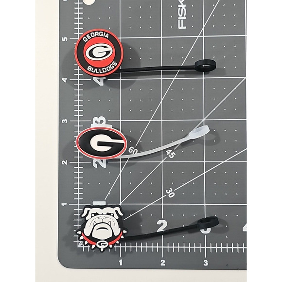 Georgia Bulldogs Set of 3 Straw Toppers for 40 oz Designs Dawg, G, and Bulldogs - Picture 2 of 2